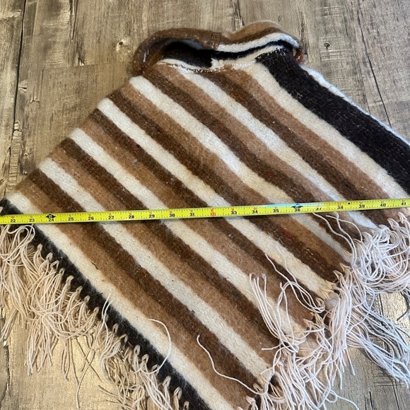 Alpaca poncho made in Peru, 100% alpaca, 100% warm. Made in Peru  vintage. - Picture 10 of 11